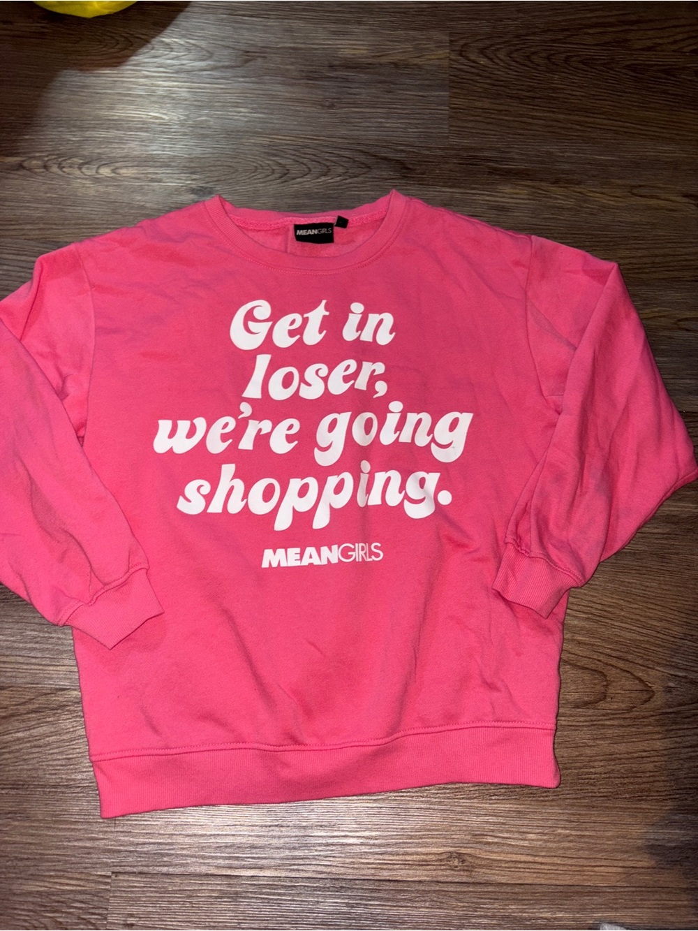Fashion Nova Mean Girls Pink Crewneck Sweatshirt - Get in Loser Graphic